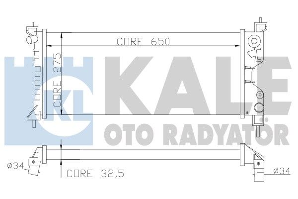 KALE OTO RADYATÖR Радиатор, охлаждение двигателя 372600